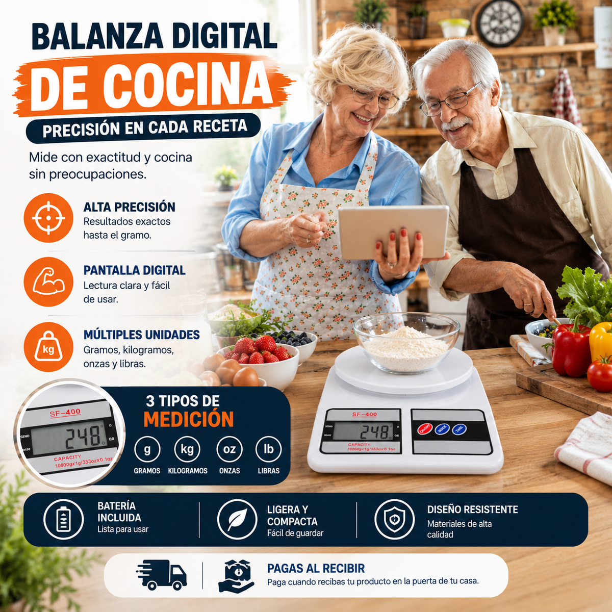 Balanza Digital-Gramera para cocina